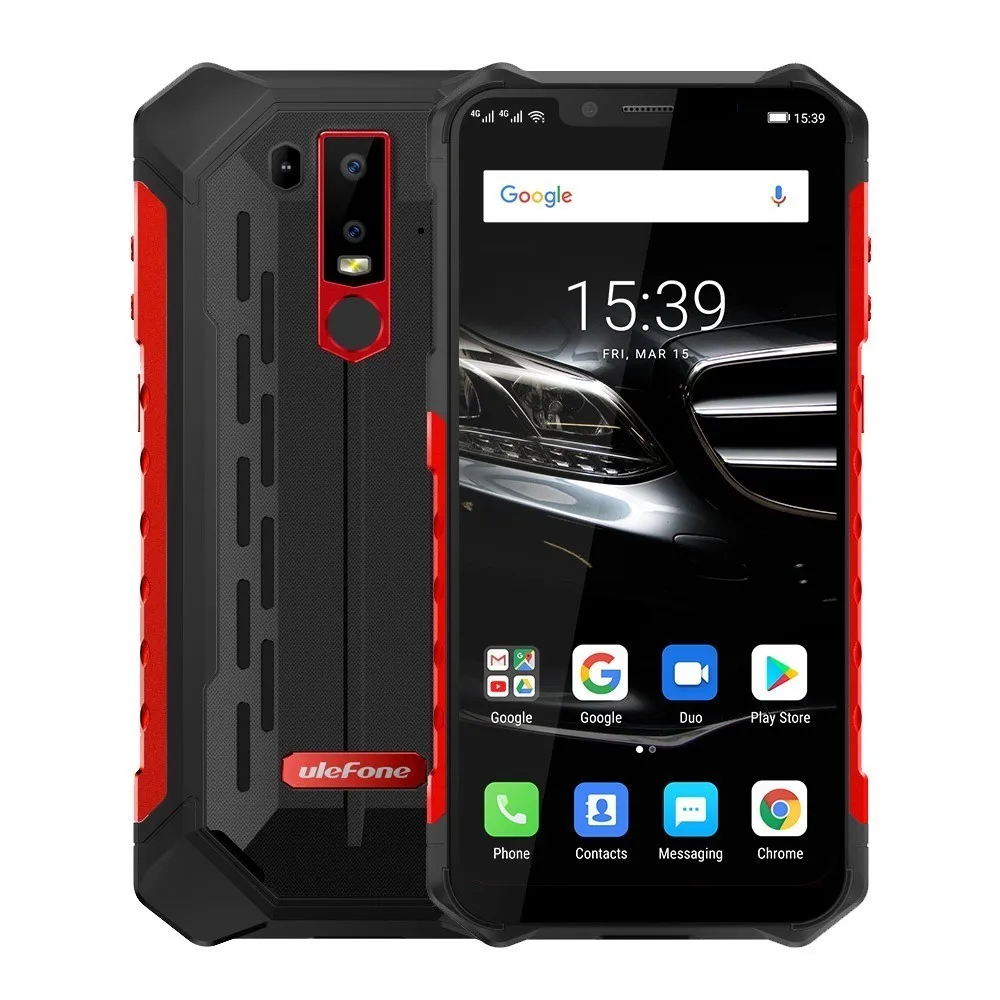 Ulefone Armor 6E IP68 прочный ударопрочный мобильный телефон Android 9,0 6," 4G+ 64G сотовый телефон NFC телефоны Беспроводная зарядка 4G смартфон - Цвет: Красный