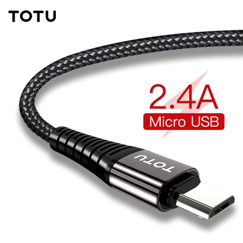 TOTU Micro USB кабель для быстрой зарядки передачи данных samsung Note 9 Xiaomi Android зарядное