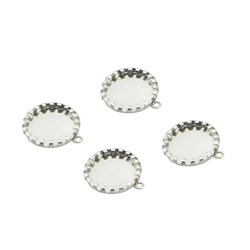 Beadsnice DIY Изготовление оптом корона край Круглый безель основа Подвески 8 мм 10 14