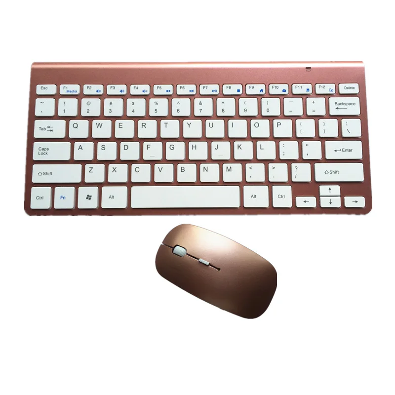 Портативная беспроводная клавиатура для ноутбуков Mac, ноутбуков, ТВ-приставок, 2,4 ГГц, мини-клавиатура, мышь, набор, офис для IOS, Android, русская наклейка