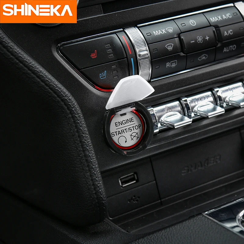 SHINEKA подходит для Ford Mustang 2015 2016 2017 кнопка включения и остановки двигателя крышка