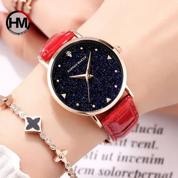 

Hannah Martin Starry Sky Watch Women Quartz Luxury Fashion Diamond Stainless Steel Creative Japan Movement Relogio Feminino Gift