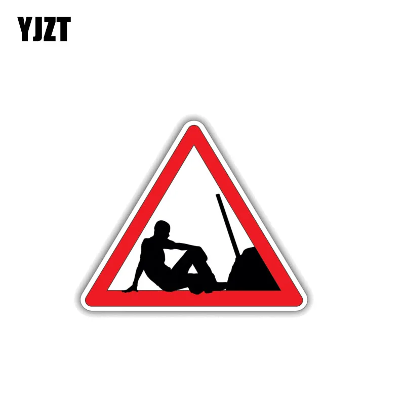 

YJZT 10.7CM*8.8CM Personality Worker Brake Lie Warning Car Sticker Accessories Decal 12-1511