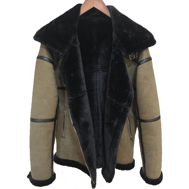 Винтажные стильные кожаные пальто с меховой подкладкой, Мужская одежда для пар, Брендовые мужские бархатные зимние пальто из овчины, уличная одежда для влюбленных A313