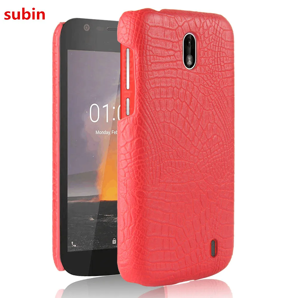 For Nokia 1 Case 4.7inch Retro Luxury Crocodile Skin Protective Back