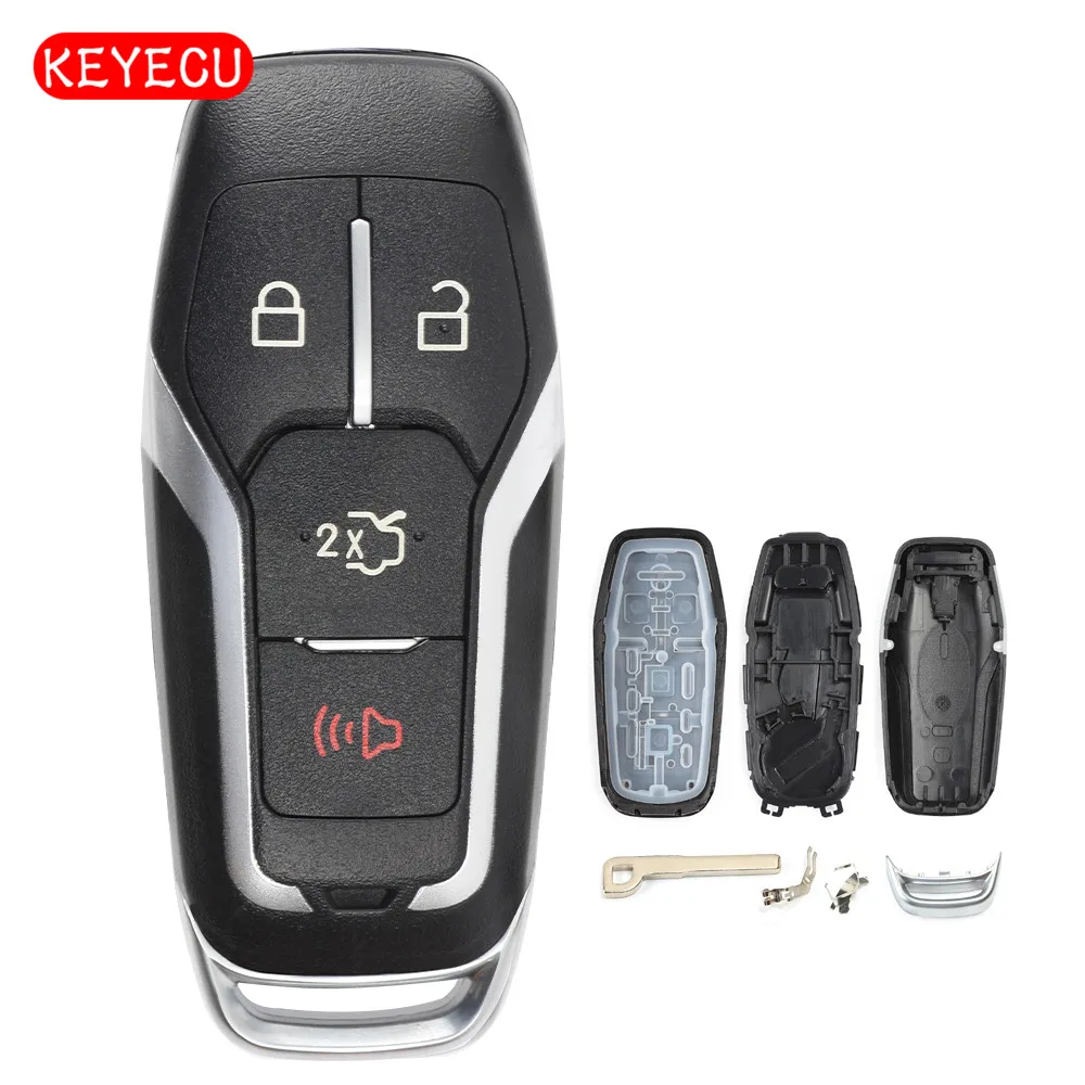 

Keyecu 4 Button Smart Prox Remote Key Shell Case for Ford Mustang Fusion F150