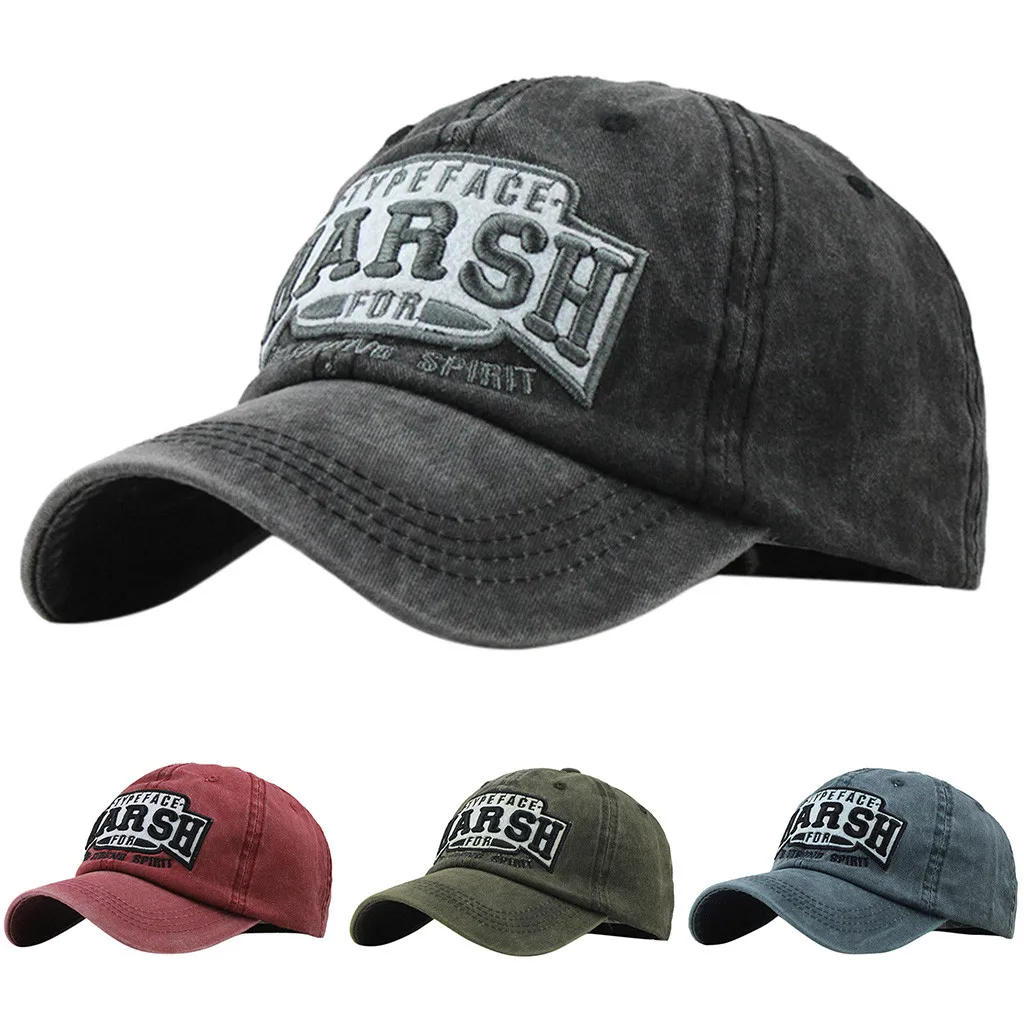 

Men and women cotton casual baseball cap embroidery denim letter cap unisex fashion baseball cap topi berretto uomo 2019