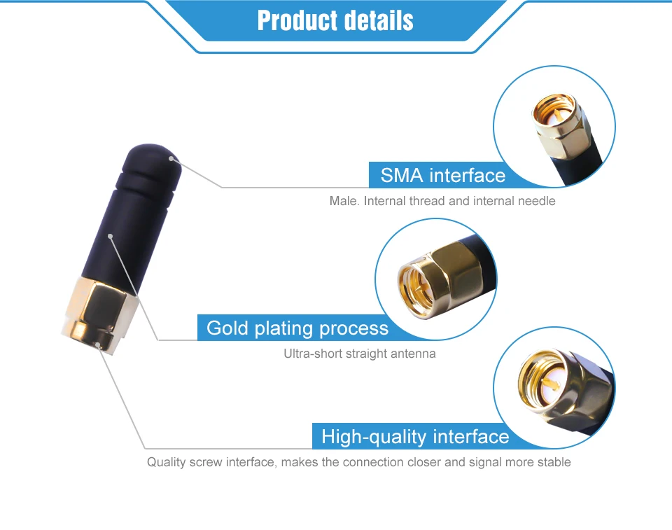 10 шт. 2,4 ГГц Wi-Fi uhf антенна всенаправленная SMA Мужской TX2400-JZ-3 2.0dBi 2,4 ГГц мини всенаправленная антенна для связи