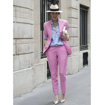 

custom made Work Fashion Pant Suits 2 Piece Sets Blazer Jacket & Straight Pant Office Lady Suit Women Outfits (Jacket+Pants)