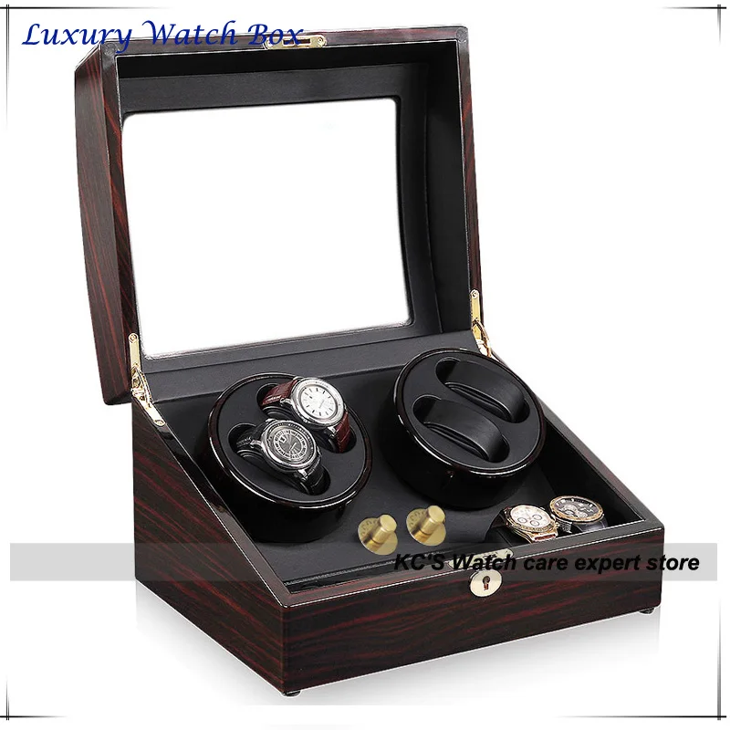 4 Quality Automatic Watches Winder Wood 4 6 Storage Slots Great Gift Box for Leader Boss
