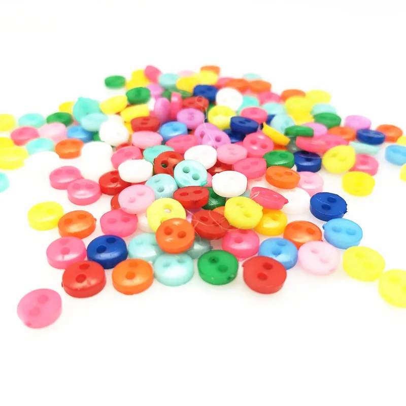 Hot sell 300Pcs/lot 6mm Mini Round Resin Tiny Buttons Sewing Tools Button Scrapbooking Craft DIY Apparel Decorative 5BB5594