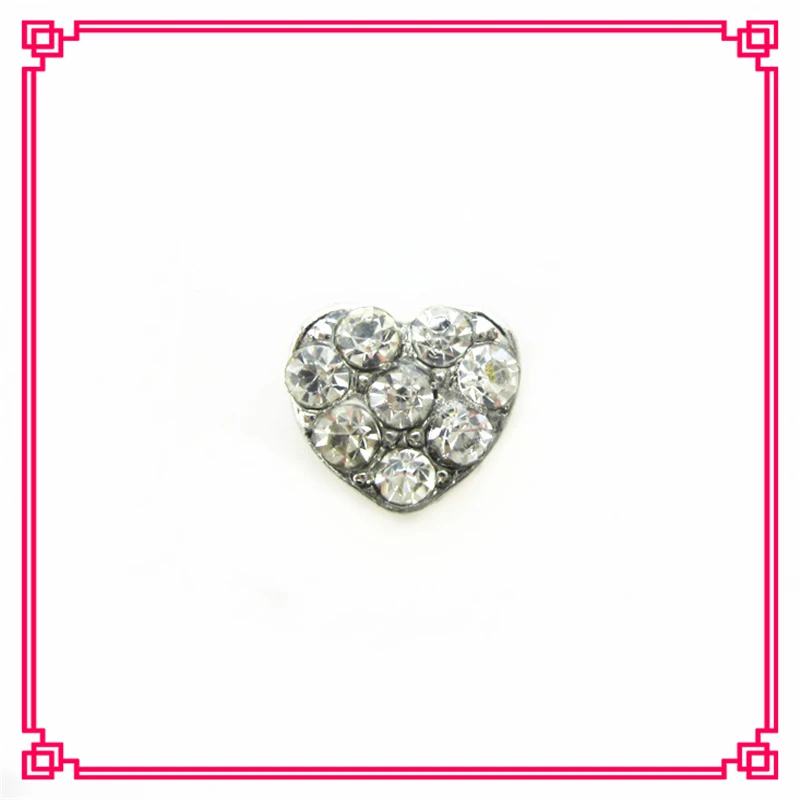 crystal heart floating charms