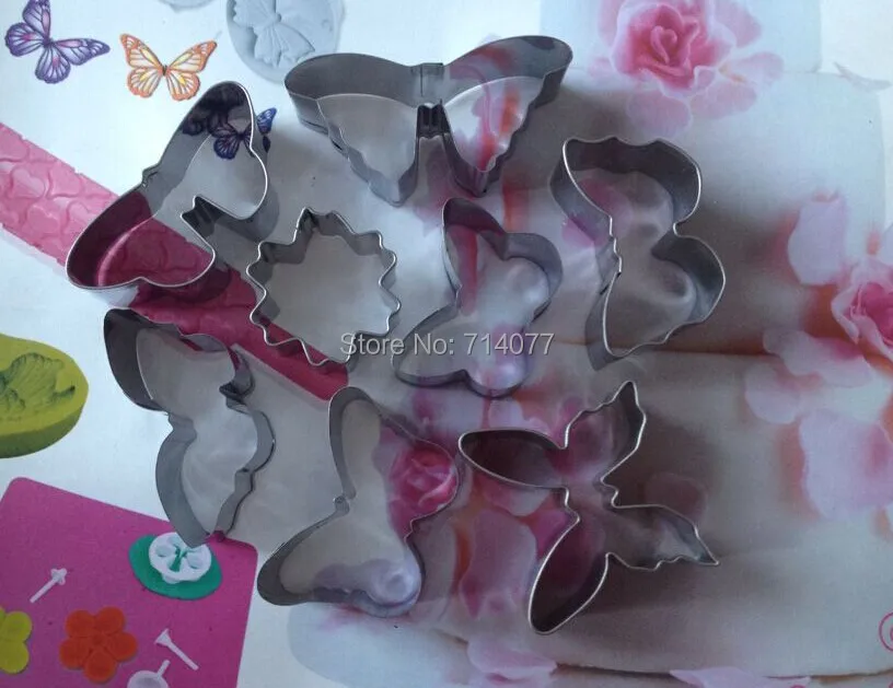 new arrived 8pcs set stainless steel fondant butterfly new arrived 8pcs set stainless steel fondant butterfly