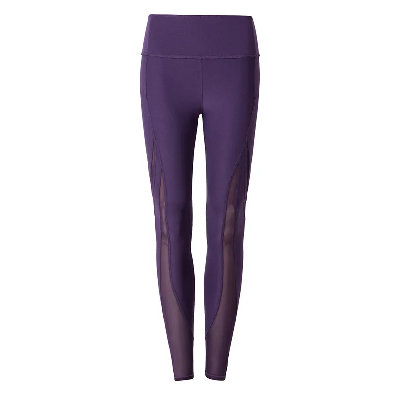 Lucylizz Леггинсы спортивные женские фитнес супер эластичные штаны для йоги дышащие спортивные Леггинсы Спортивная одежда для женщин колготки для спортзала брюки - Цвет: Purple