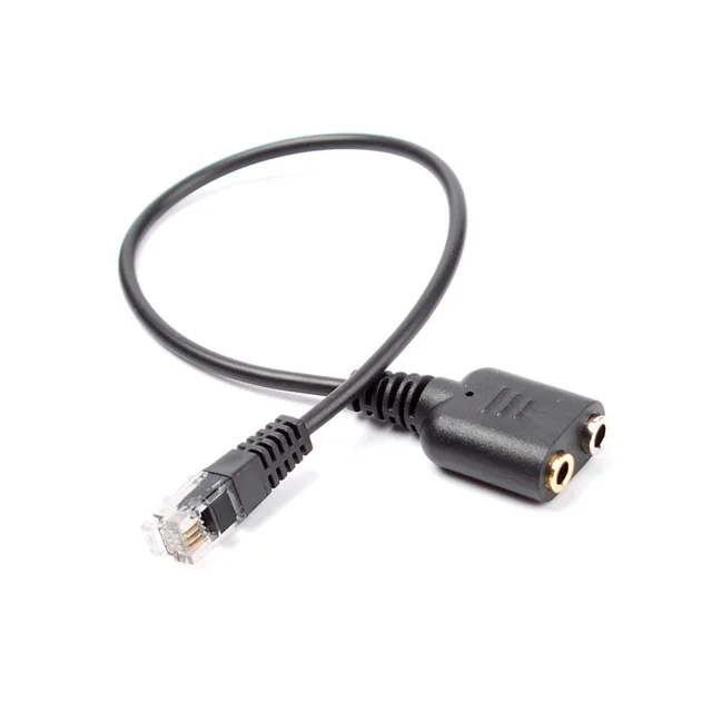 Plug RJ9 RJ11 Headset Adapter to 3.5mm jack Earphone & Mic female