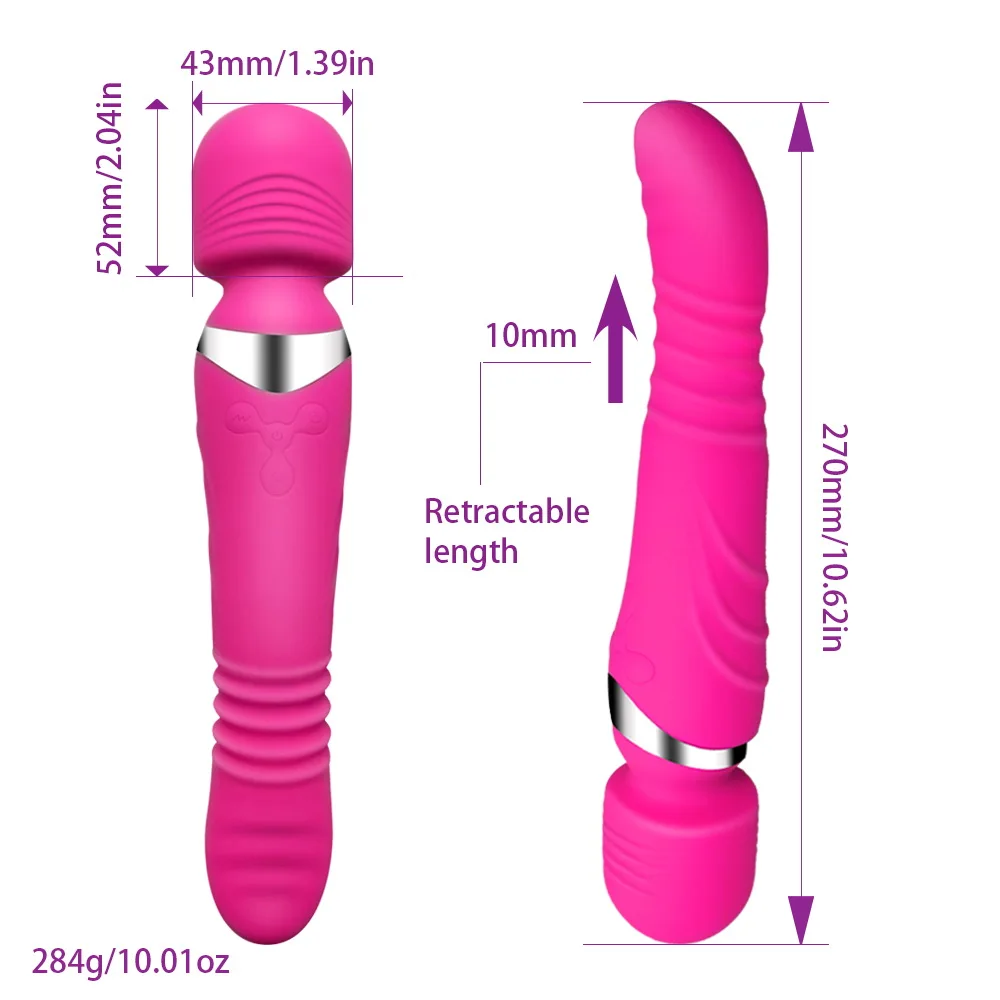 Rechargeable Heating G Spot Vibrator for Woman double vibration Dildo Vibrator Magic Wand Body Massager  Sex Toys for Women