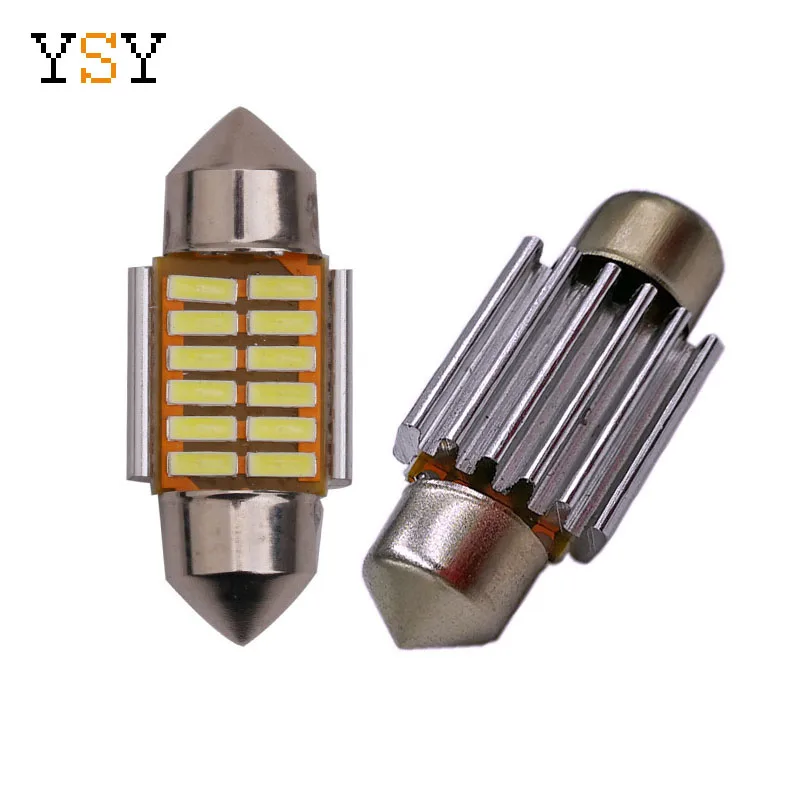 Светодиодный осветитель для салона 10 шт. 28 мм 12SMD 4014 C10W C5W|Сигнальная лампа| |