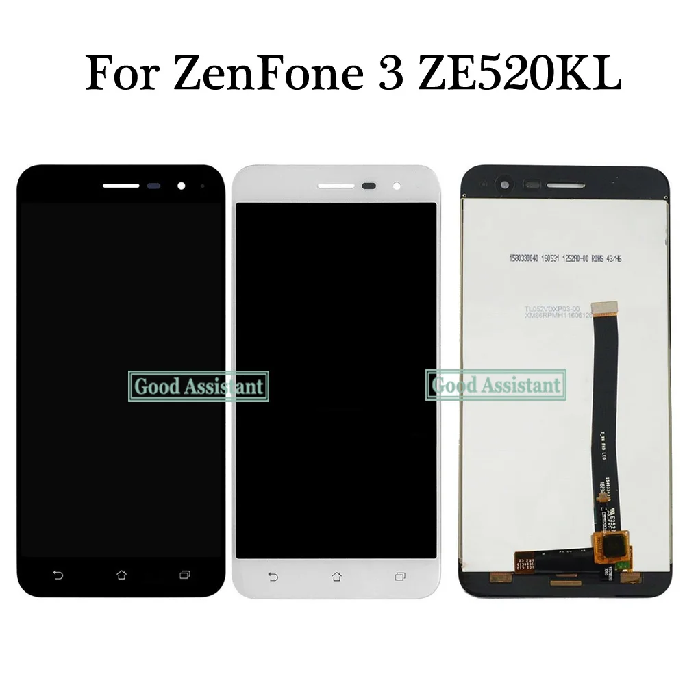 Золотой/черный/белый 5 2 дюймов для Asus ZenFone 3 ZE520KL Z017D Z017DA Z017DB Полный ЖК-дисплей +