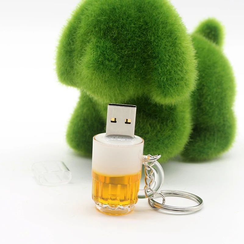 Кубок пива usb флеш накопитель 4 ГБ 8 16 32 64 Флеш памяти флешки 100% натуральная емкость