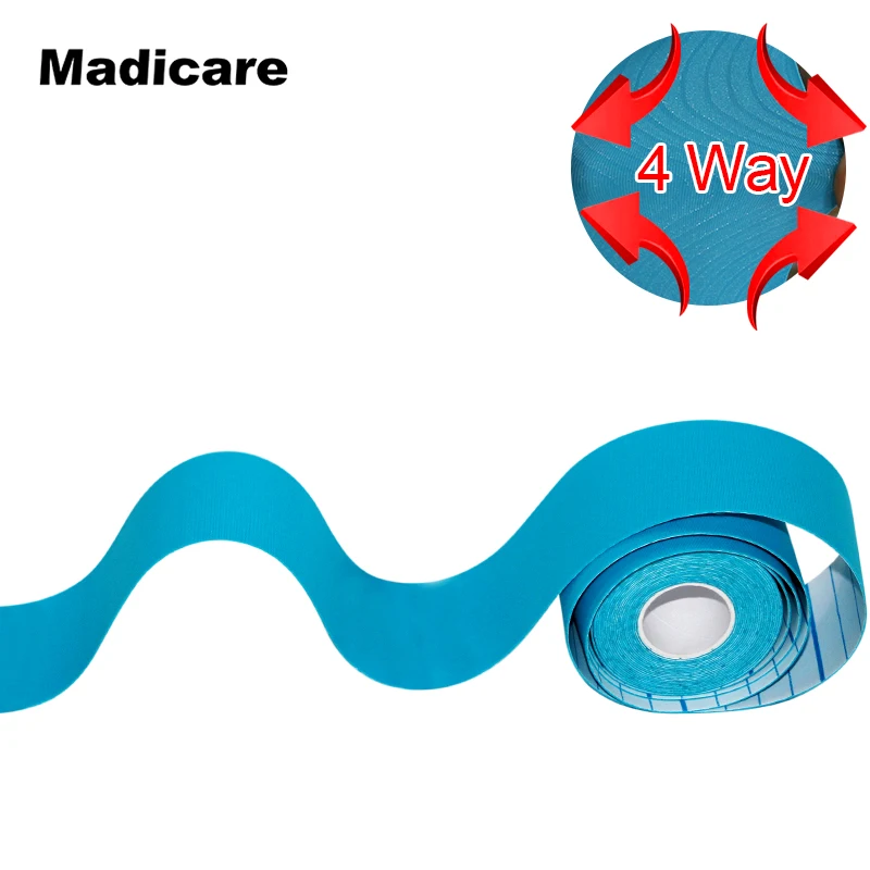 

4 Way Stretch Rayon Kinesiology Tape 5CM5M K Therapy Muscle Tape Sport Tape Bandage Knee Pad Basketball Protector Muscle Support