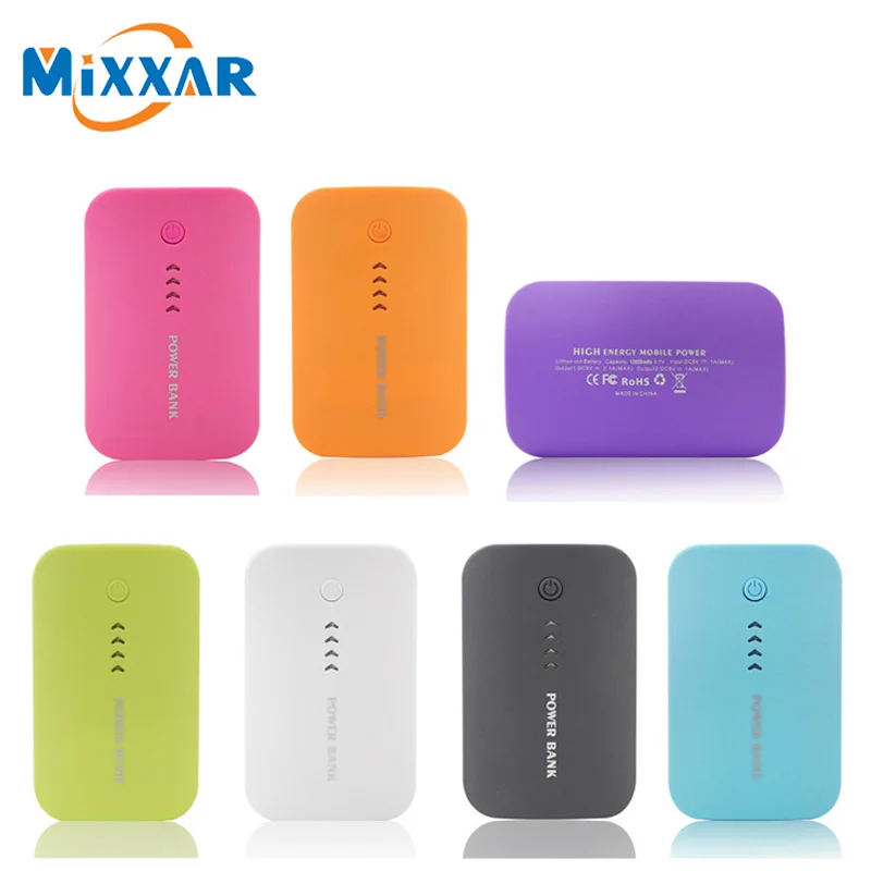 Mixxar 6600mAh Double USB Power Bank External Mobile Powerbank Portable Charger External Battery For for Mobile Phone Tablet
