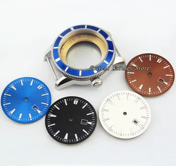 

46mm Sterile Stainless Steel Watch Case Fit ETA 2836 Mingzhu 2813/3804 Movement Wristwatch Shell