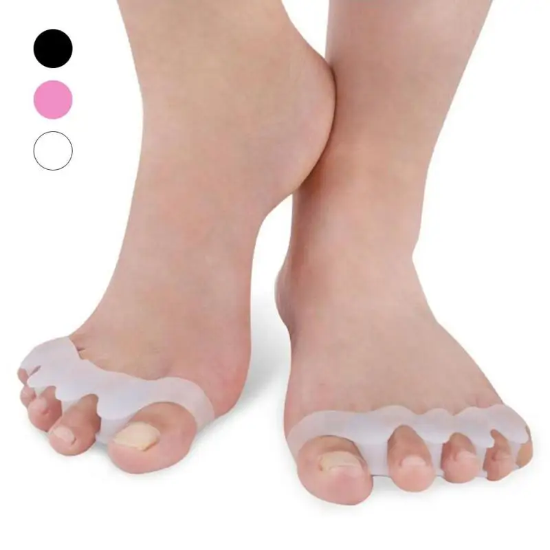 

2PCS Toe Separators Foot Care Tool Silicone Protector Straightener Spreader Correctors Alignment Overlapping Toes Orthotics Z3
