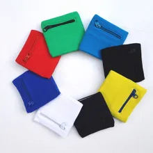 50 шт. спортивный браслет для кроссфита на запястье с небольшим карманом для занятий фитнесом, тренировочный браслет для тенниса, баскетбола, футбола