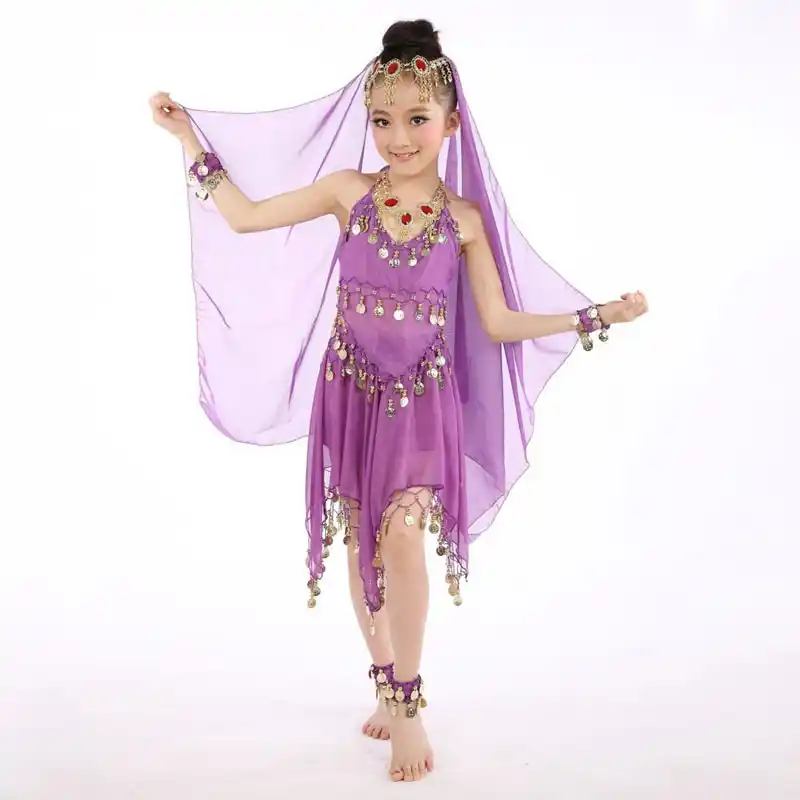 Sexy Indian Girls Dance Dress Belly Dance Costumes For Kids Belly Dance Practice Performance Clothing 5pcs Set For Girls Costume Knickers Costume Broochcostume Kingdom Aliexpress