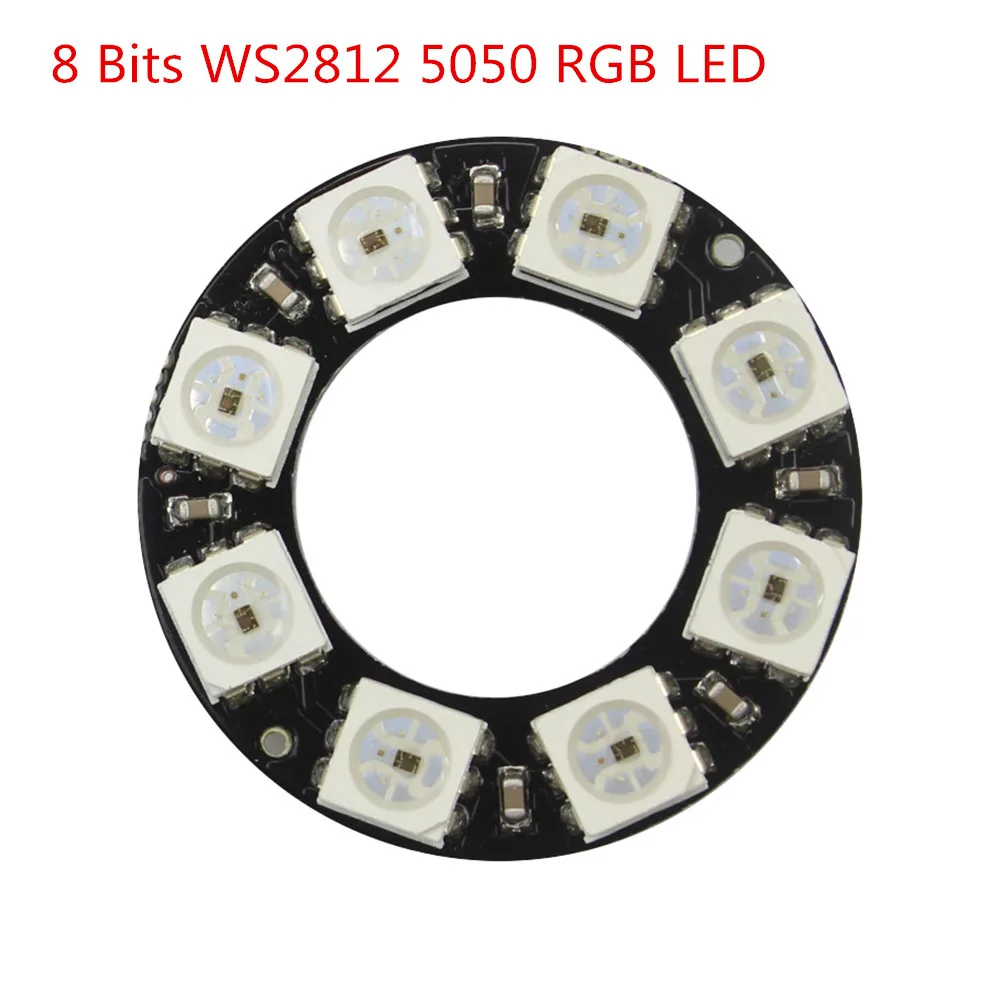 Smart Electronics 8 Bits WS2812 5050 RGB LED Ring Lamp Light with