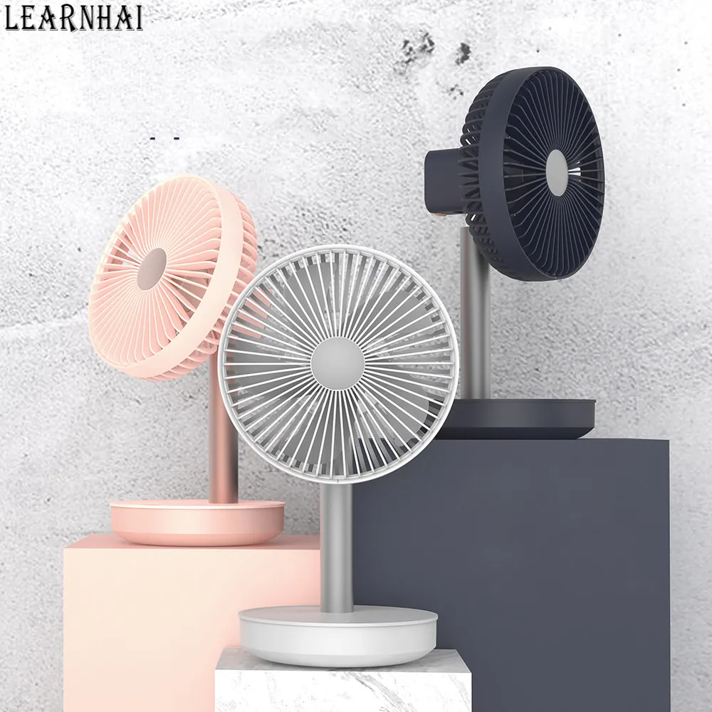 

LEARNHAI P19 Portable DC 5V Small Desk USB 5 Blades Cooler Cooling Fan USB Battery Mini Super Mute Silent Fans For Home Office