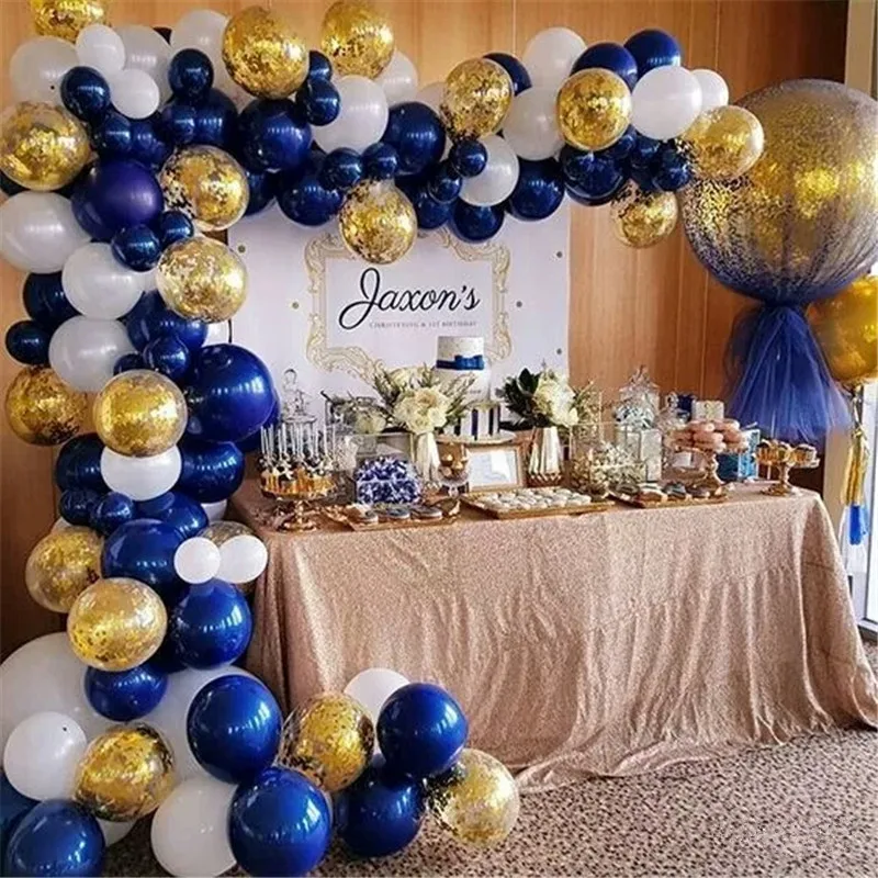 

50/100pcs Luminous Blue Balloons Dark Blue Latex Balloon Birthday Wedding Party Decorations Baby Shower Shining Ink Blue Balloon