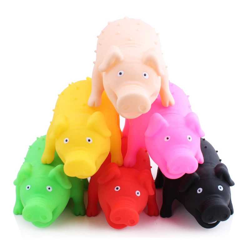rubber pig dog toy