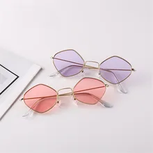 Nuevas gafas de sol poligonales de moda Sexy para mujer, gafas de sol transparentes Vintage de diseñador de marca, gafas para parejas, gafas de sol uv400