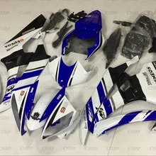 Для YAMAHA YZFR6 2006-2007 Обтекатели YZF600 R6 06 обтекателя Наборы YZFR6 07 синий черно белые обтекатели