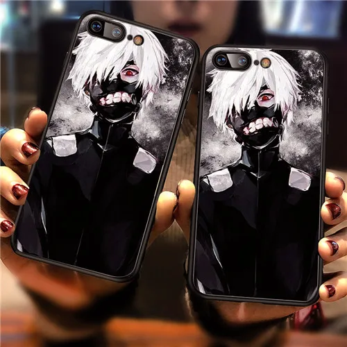 Аниме, Токио, вампиры Узорные Черный Мягкий чехол для телефона Coque для Apple iPhone 5 5S SE 6 6s 7 8 Plus 10 XS XR XSMAX - Цвет: 7504