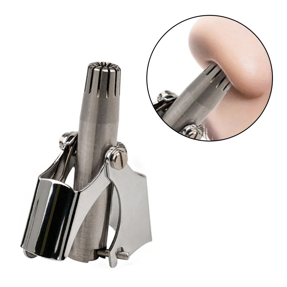 1pcs Nose Hair Trimmer Ear Portable Vibrissa Razor Manual Rhinothrix Cutter Nariz Nasal Shaver Washable HT Tragi Scissor