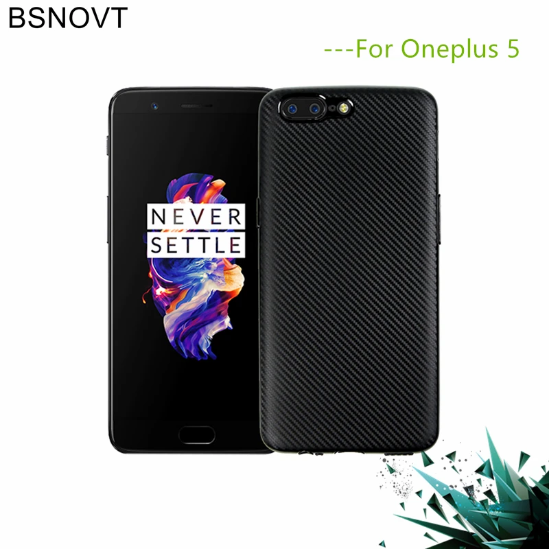 BSNOVT Oneplus 5 Case Cover Soft Carbon fiber Slim TPU Shockproof Phone For A5000 Fundas 5.5&quot |