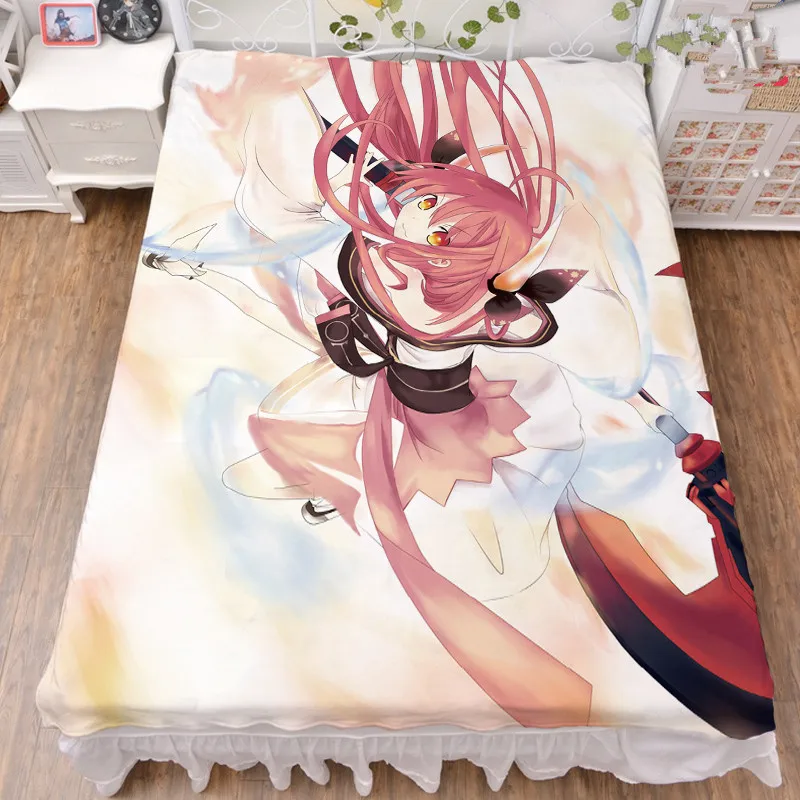 150x200 см аниме Дата живые персонажи сексуальная девушка Itsuka Kotori Camael Efreet простыня