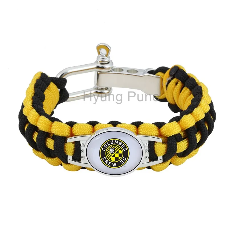 US Soccer Columbus Crew SC Paracord Bracelet Adjustable Survival Teams Drop Shipping! | Украшения и аксессуары