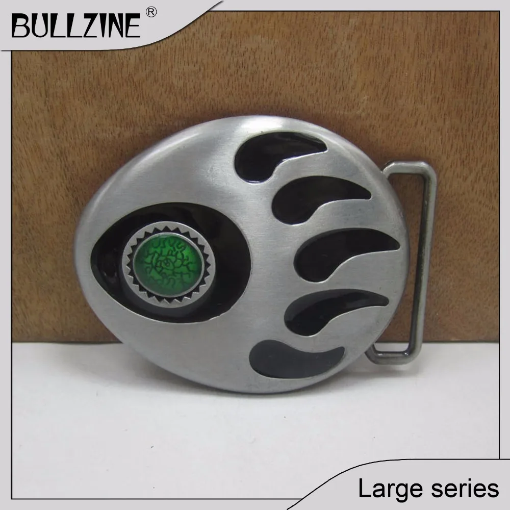 Пряжка для ремня Bullzine Bear paw с оловянной отделкой FP-02781 с постоянным запасом подходит для ремня шириной 4 см