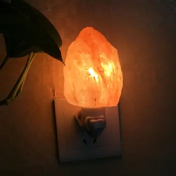 

Mini Himalayan Salt Night Light Hand Carved Salt Wall Lamp Bedside Bedroom Home Decor Novelty Lighting 15W 110v