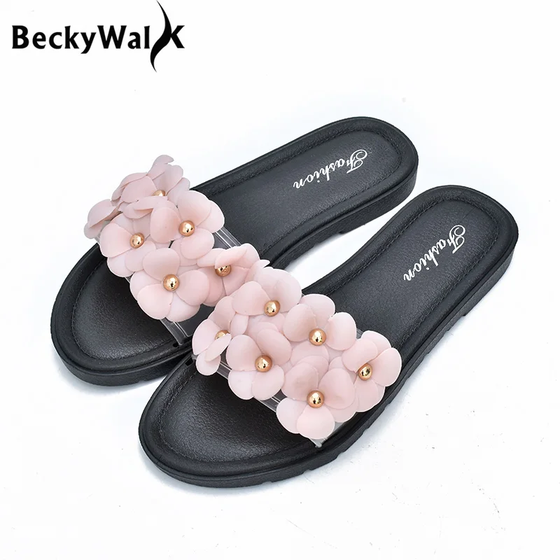 

Summer Shoes Woman Sandals Fashion Flowers Jelly Shoes Women Flat Slippers Outdoor Casual Ladies Beach Shoes WSH2341
