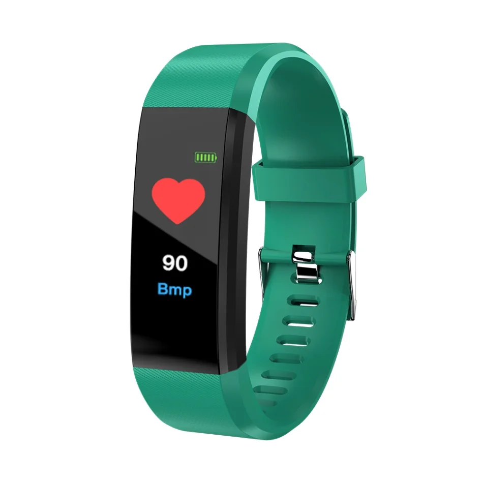 /Браслет SmartWatch Android IOS умный фитнес-браслет монитор сердечного ритма Браслет фитнес-трекер спортивный шагомер - Цвет: Зеленый