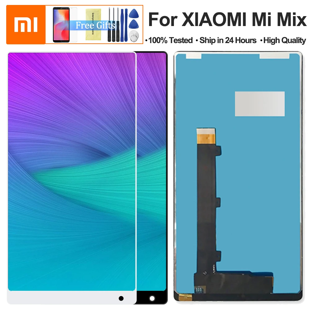 

6.4" Display For XIAOMI Mi Mix LCD Display with Touch Screen Digitizer for XIAOMI MI MIX LCD Black free shipping