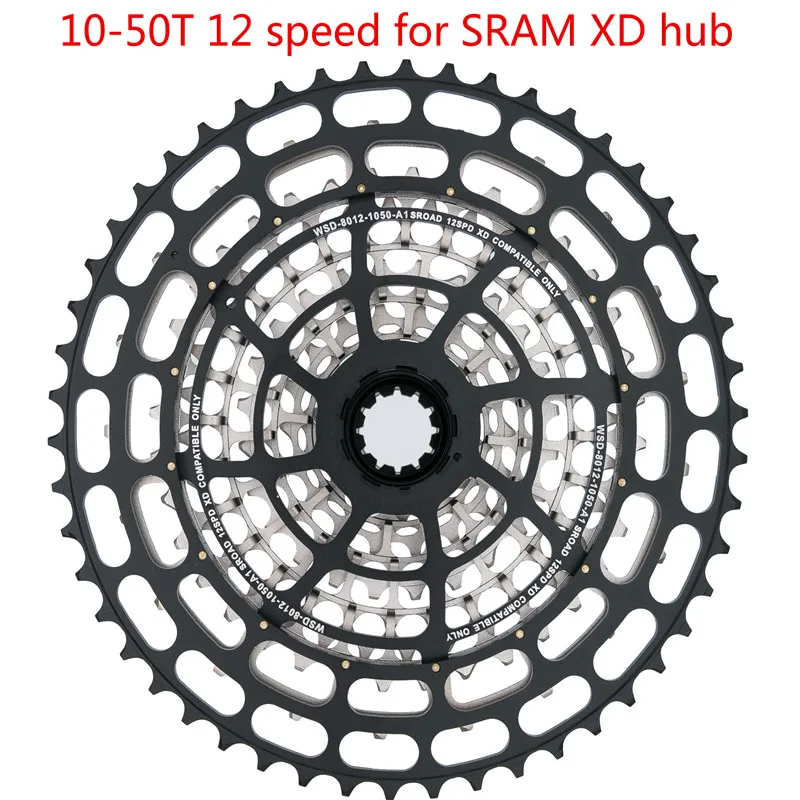 Новая Сверхлегкая 12 скоростная 10-50 T кассета MTB горный велосипед трещотка Кассета для XD hub только 369g Горячая