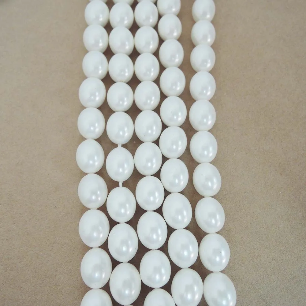 

36 pcs in one lot ,top fashion oval sea-shell pearl beads ,10 MM oval shape ,DIY BEADS