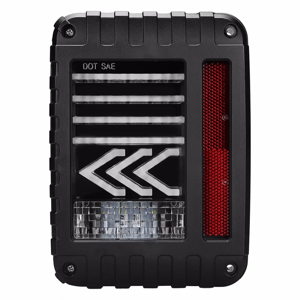 

DOT For Jeep LED Tail Lights Rear Lamps With Reverse Brake Arrow Direction Taillight For 2007-2016 Jeep Wrangler JK