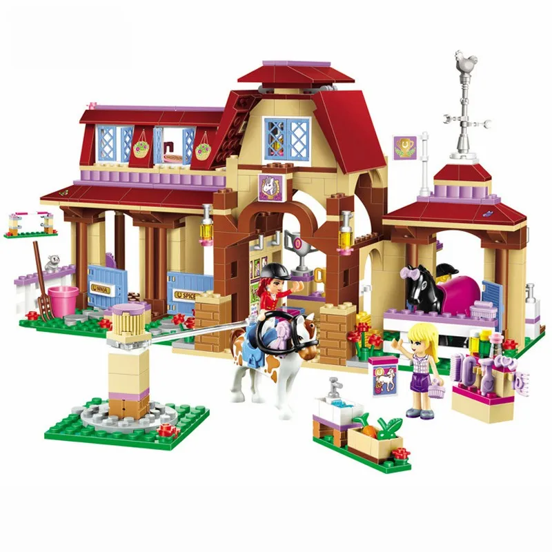 

NEW BELA 10562 Girls Friends Heartlake Riding Club Building Blocks 594Pcs Kids Model bricks Toys with 41126 Friends