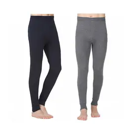 2018 осень зима сохранить теплые штаны натуральный хлопок Для мужчин внутри одежда одноцветное Sleep pant Tight sleepping обтягивающие брюки MQ711